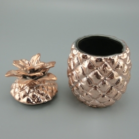 Roségold Keramik Ananas Vorratsglas