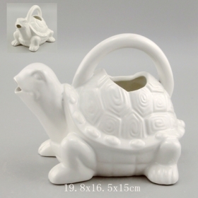 handgemachte Schildkröte Pflanzer Krug weiße Schildkröte Keramik Krug