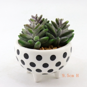 Mini-Keramikpflanzgefäß und Töpfe mit Fuß