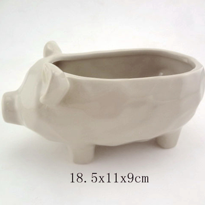 ceramic pig planter
