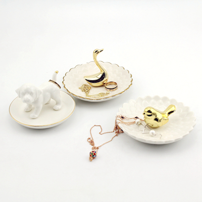 ceramic animal jewelry trinket dish