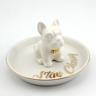 ceramic dog trinket trays