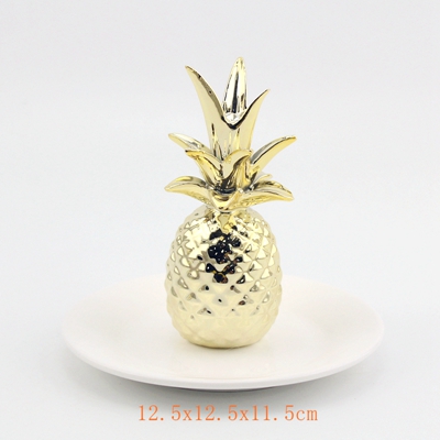 Stoneware Pineapple Jewelry Holder