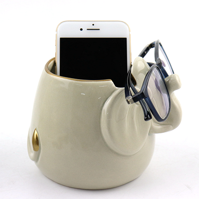 Ceramic Elephant Safety Glasses Holder