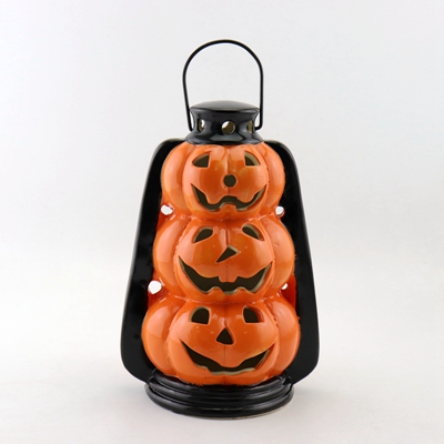 Ceramic Halloween Pumpkin Lantern