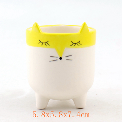 Ceramic Small Fox Face Pots Suppling
