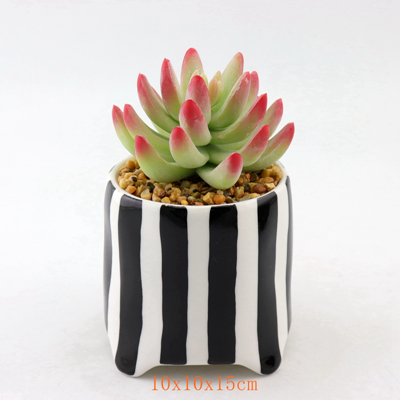 Decorative Ceramic Cube Planter Flower Pot