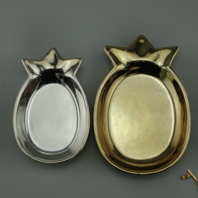 metallisches Gold- und Silberananas-Schmuckteller