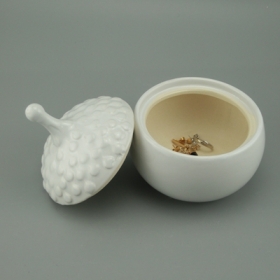 Keramik Schmuckschüssel mit Deckel