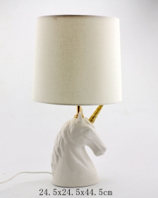 Keramik Einhorn Lampe