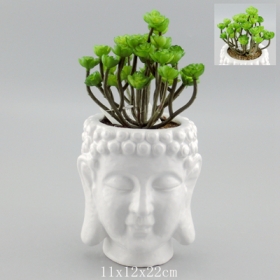 Großhandel Buddha Kopf Keramik Blumentopf