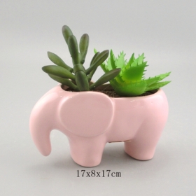 Keramik Mini Elefant Pflanzer