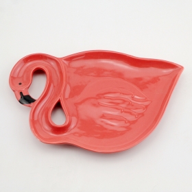 Keramik Flamingo Teller Trinket Gericht