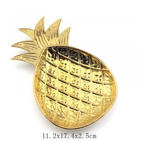 pineapple jewelry tray golden finish