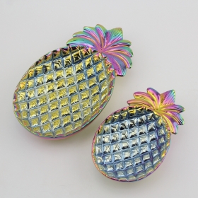 keramisches Ananas-Tablett mit Regenbogenbeschichtung