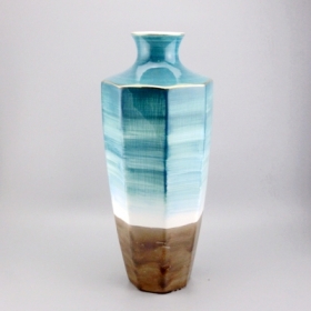 große Keramik Urne Vase zwei Ton Glasur