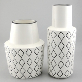 große weiße Keramik Vase home deco