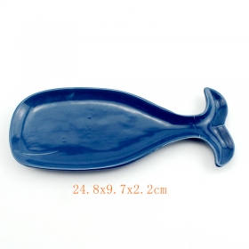 Keramik Wal Löffel Rest blau