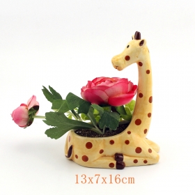 Vintage Keramik Giraffe Pflanzgefäß