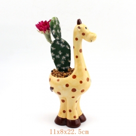 cute ceramic giraffe planter