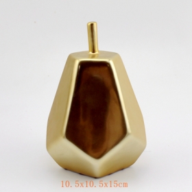 metallic matt gold keramik birne figur geschenk