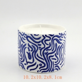einzigartige Keramik handbemalter Kerzenhalter