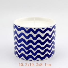 einzigartige Keramik handbemalter Kerzenhalter