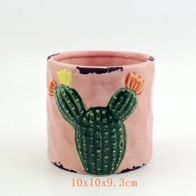Keramik Kaktus Pflanztopf 3er Set