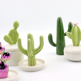 Keramik Kaktus Schmuckschale Sammlung