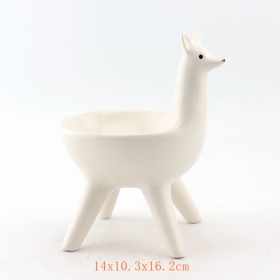 Porzellan weiße Keramik Llama Pflanzer Lieferant